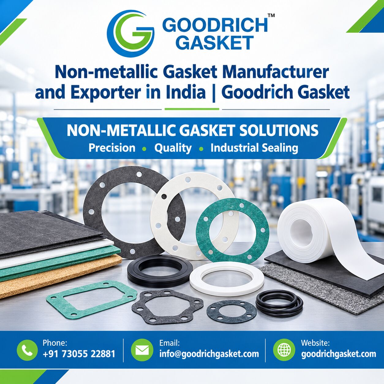 Chennai, Machinery, Non-metallic Gasket Manufacturer And Exporter In India | Goodrich Gasket