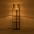 USD 119,  Vintage Floor Lamp With 4 Tier Wood Shelf | Gold Frame Storage Lamp 55"