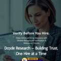 Database Check That Works- Dcode Research Bangalore