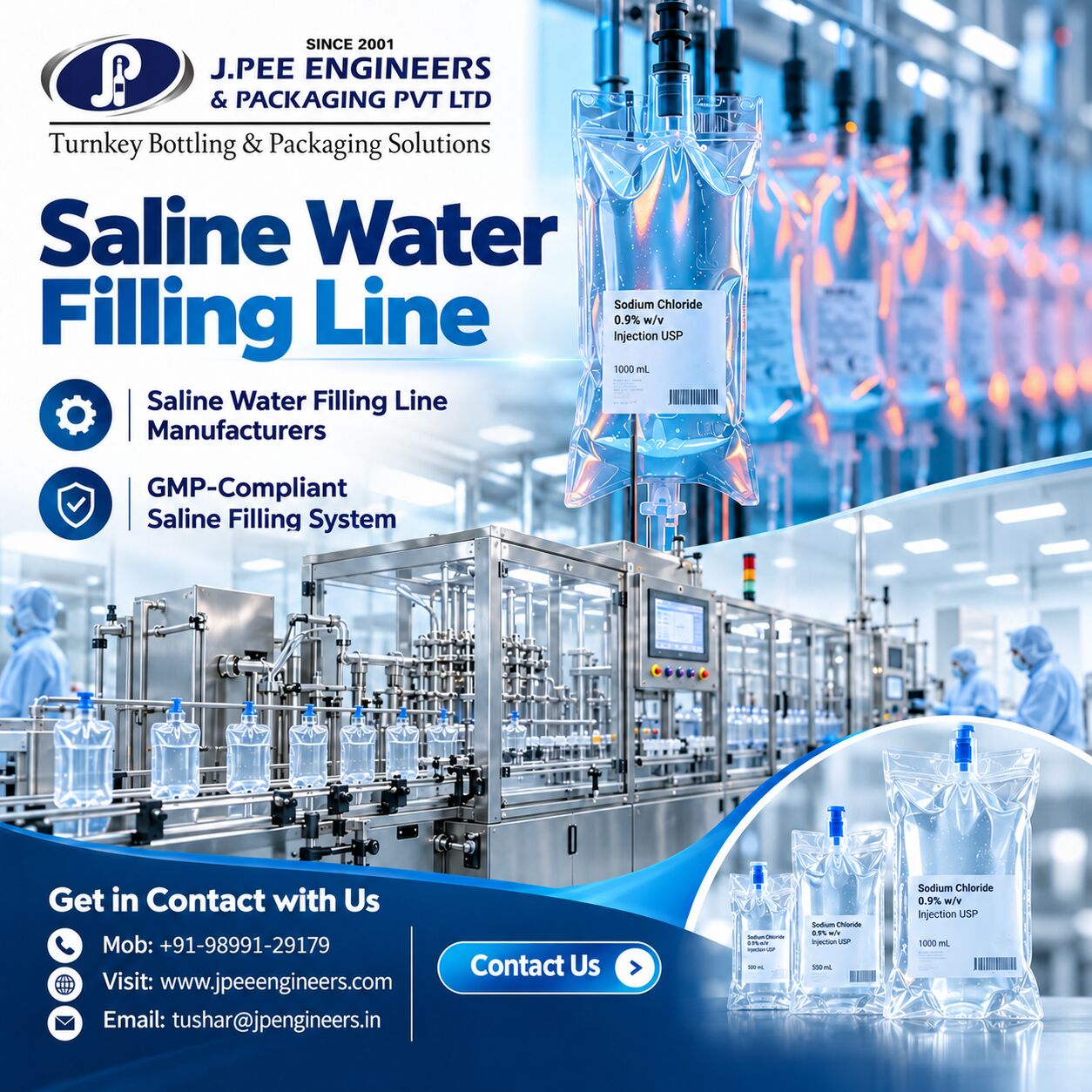 New Delhi, Food, Saline Water Filling Line For Pharmaceutical Production