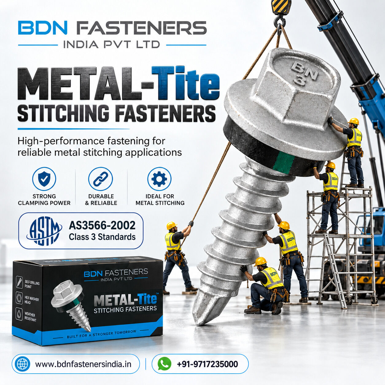 Noida, Business, Tite Stitching Fasteners For Reliable Metal Roofing | BDN Fasteners
