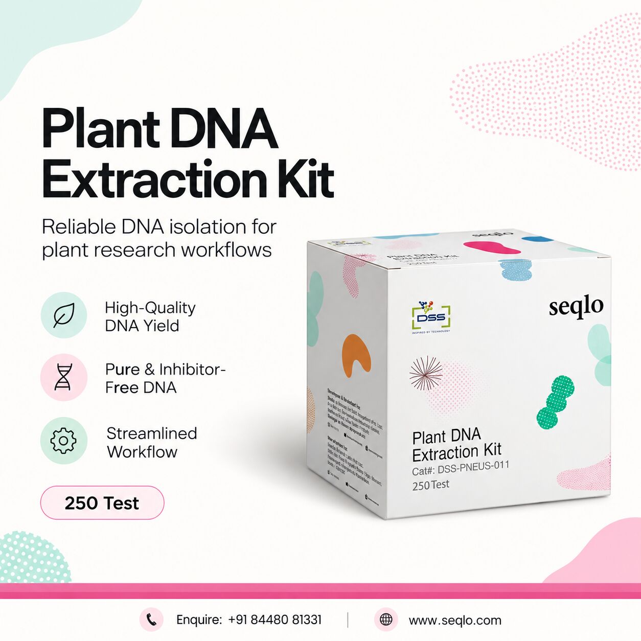 New Delhi, Food, Plant DNA Extraction Kit For Genomic DNA Isolation | Seqlo