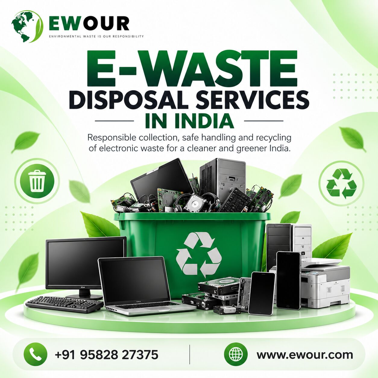 Noida, Recycling, E-Waste Disposal Services In India - Responsible Electronic Waste Management