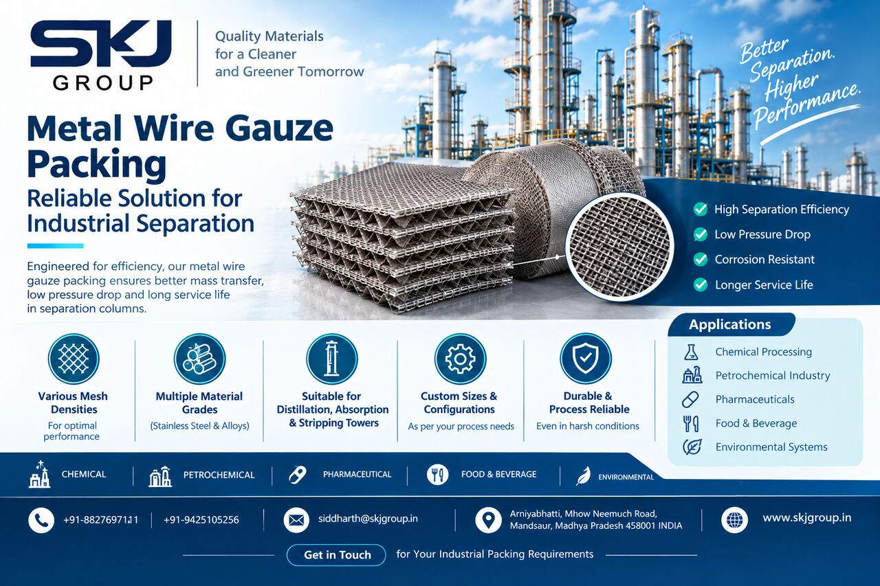 Bhopal, Materials, Metal Wire Gauze Packing For High-Efficiency Separation Columns