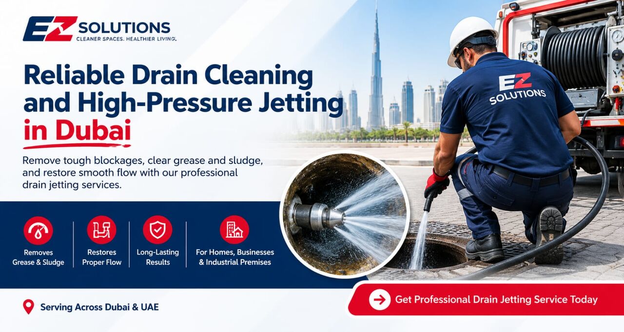 Dubai, Cleaning, Reliable Drain Cleaning And High-Pressure Jetting In Dubai