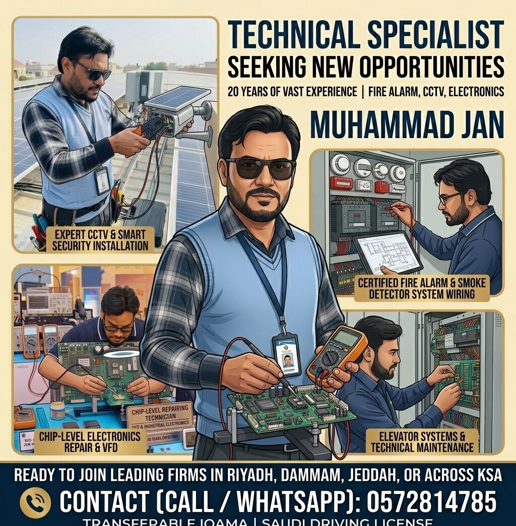 Riyadh, Job Seekers, Technician Electronics Low Current