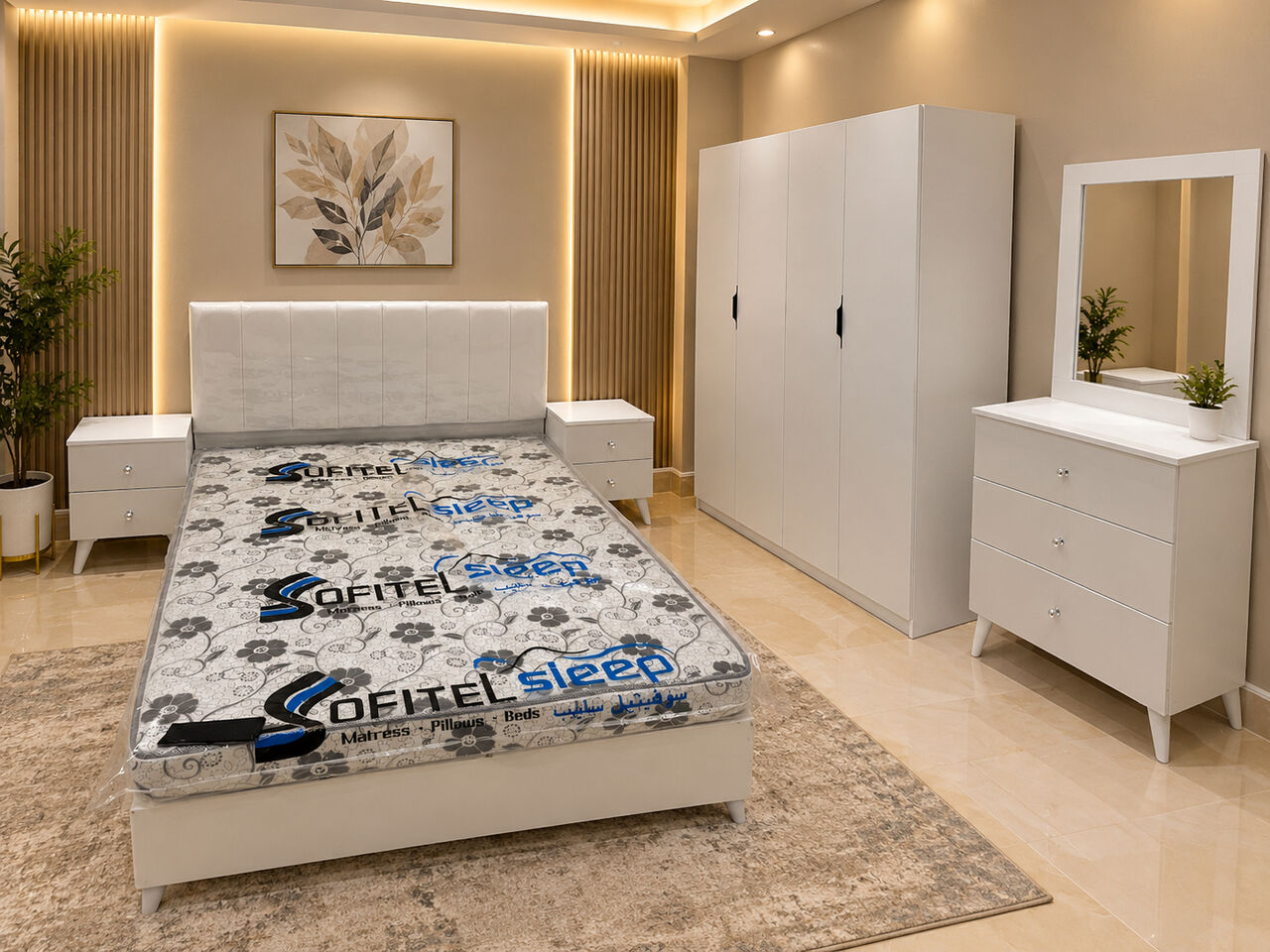 Jeddah, Furniture, SAR 5,  New Luxury Bedroom Set With 2 Door ,3 Door And 4 Door Wardrobe Available