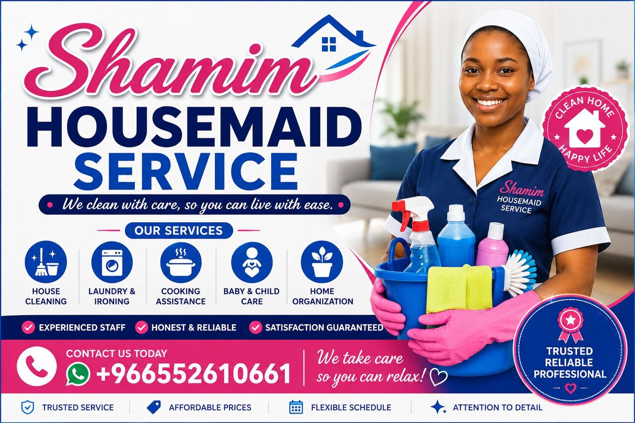 Riyadh, Cleaning, Shamim Housemaid Services