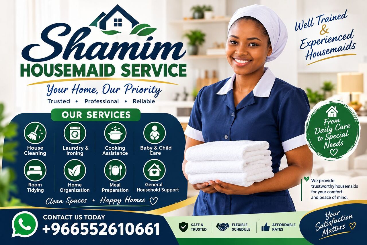 Riyadh, Cleaning, Shamim Housemaid Services