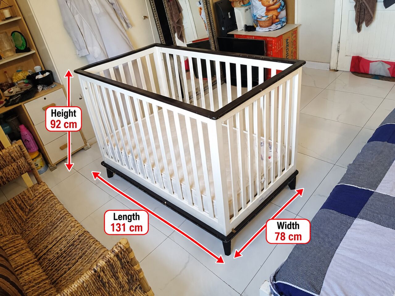 Al Aziziyah, Baby & Kid Stuff, SAR 200,  Baby Crib From ( Giggles) With Free Mattress From (juniors)