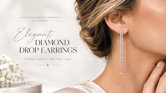 London, Jewelry, GBP 2450,  Premium Diamond Falling Drop Earrings For Timeless Style
