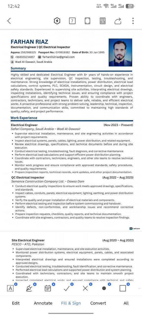 Dammam, Job Seekers, Electrical Supervisor