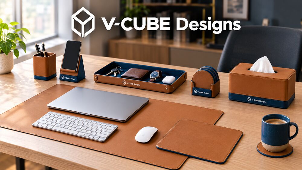 New Delhi, Household Items, INR 599,  Computer Desk Accessories: Vegan Leather Desk Mat & More