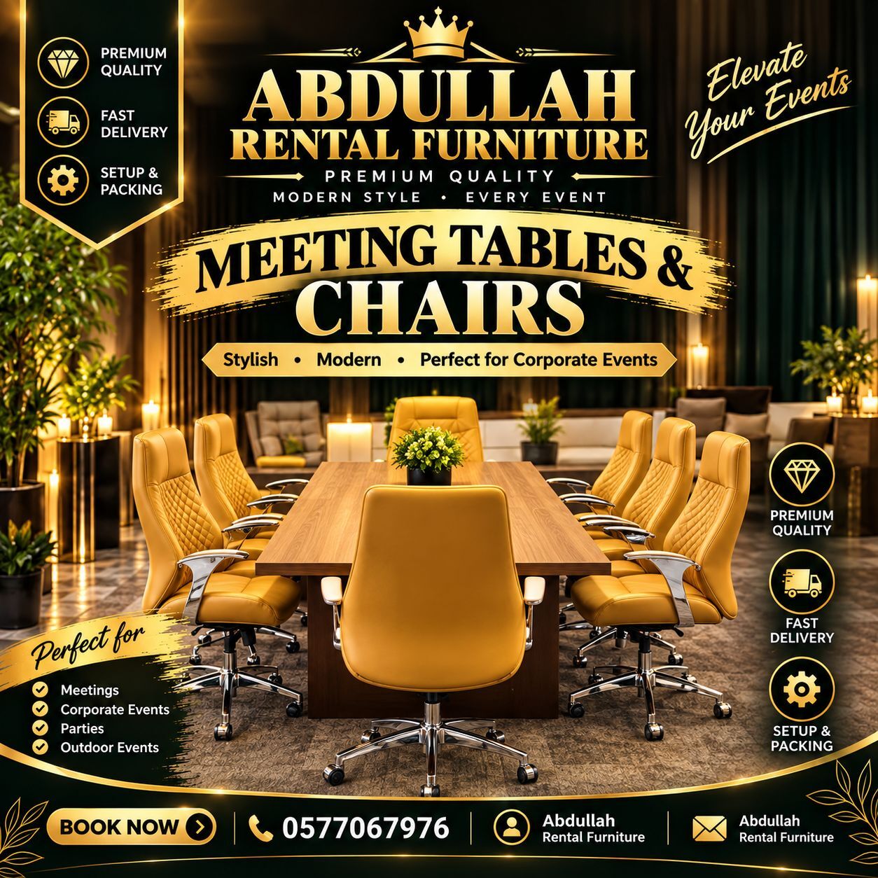 Riyadh, Furniture, SAR 60,  🎉 Event Furniture Rental | Sofas, Chairs, Tables & VIP Event Setup