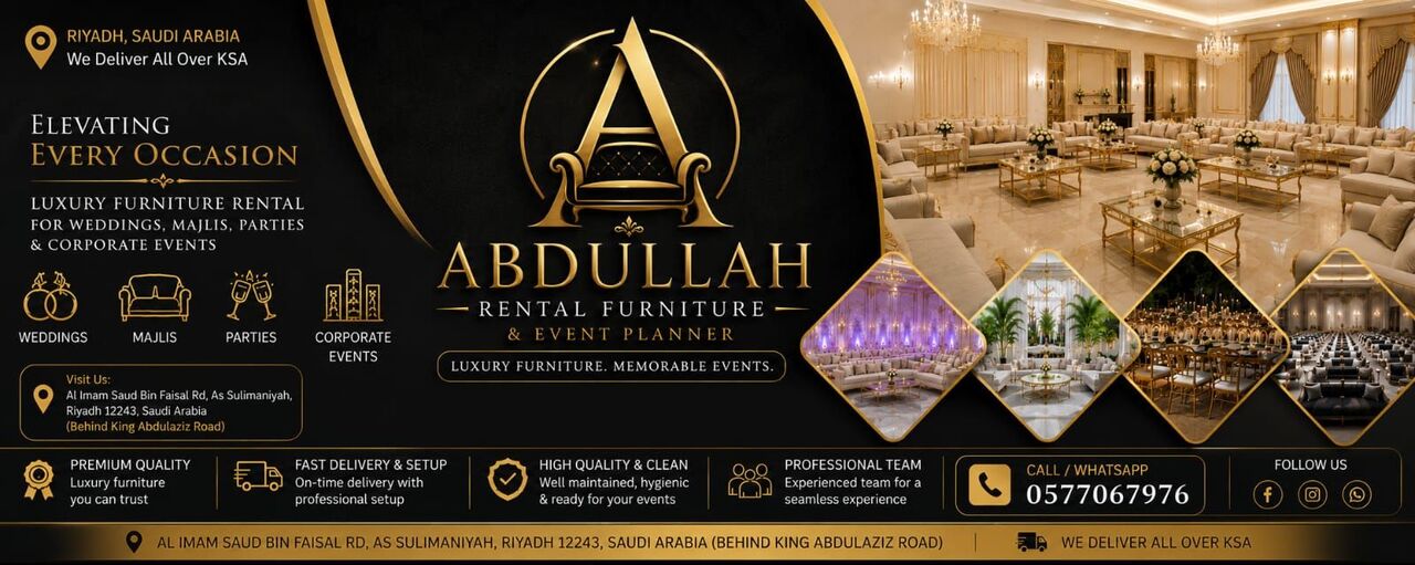 Riyadh, Furniture, SAR 60,  🎉 Event Furniture Rental | Sofas, Chairs, Tables & VIP Event Setup
