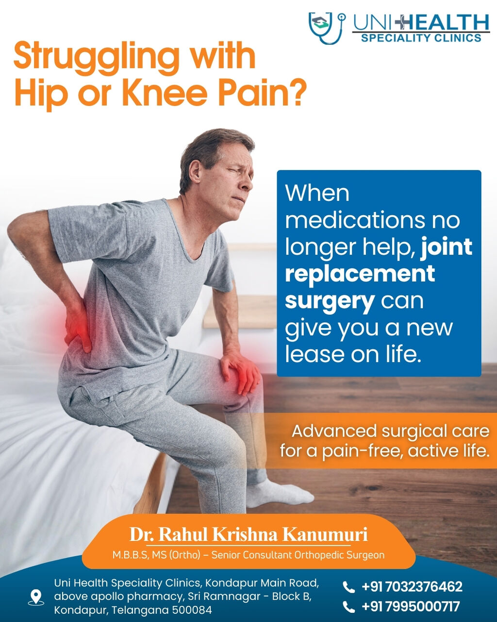 Hyderabad, Health, Hip Replacement Surgeon In Kondapur