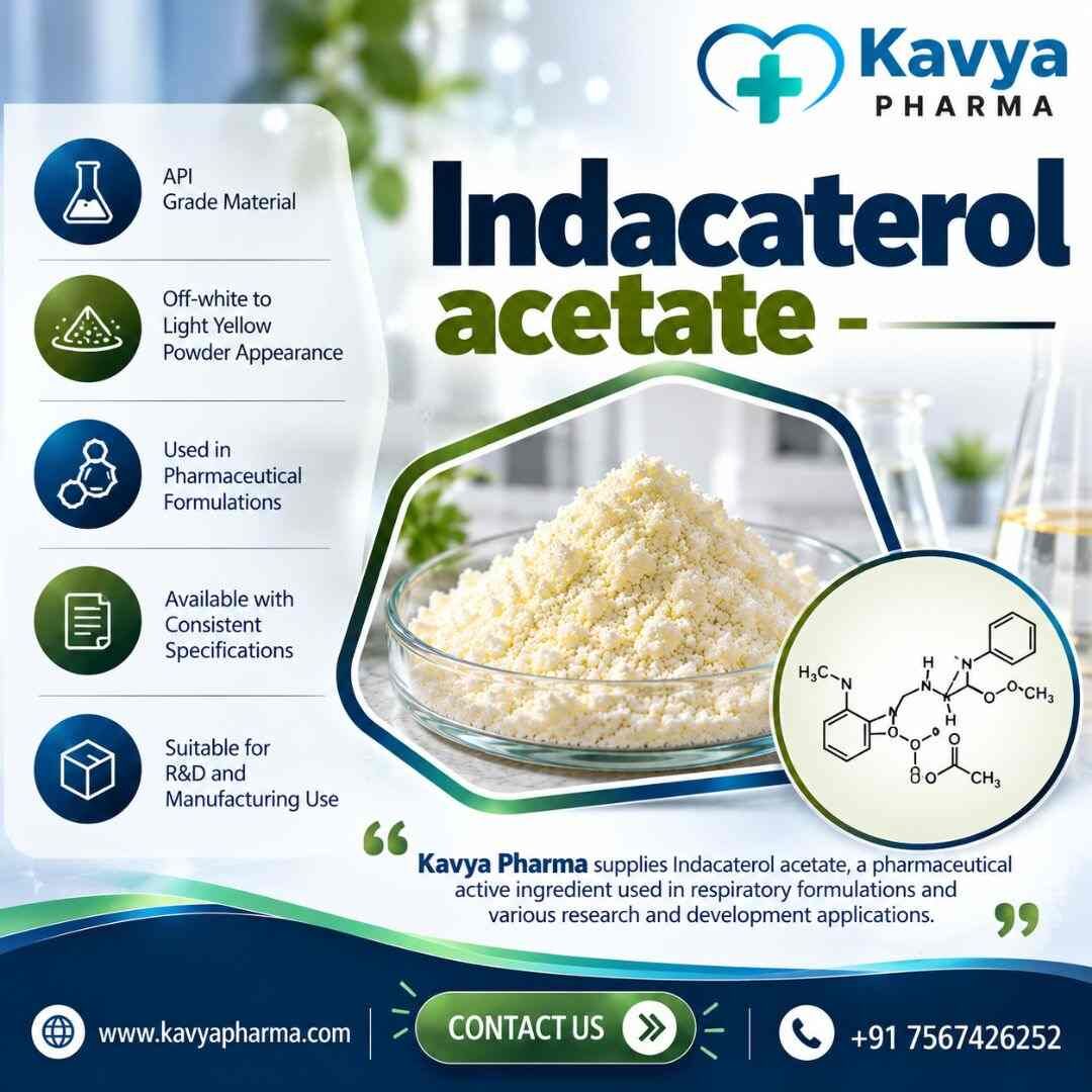 Ahmedabad, Health, Indacaterol Acetate Supplier In India | Kavya Pharma