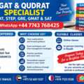GAT & QUDRAT Specialist | SAAT, STEP, GRE, GMAT & SAT | UK WhatsApp +44 7743 768425