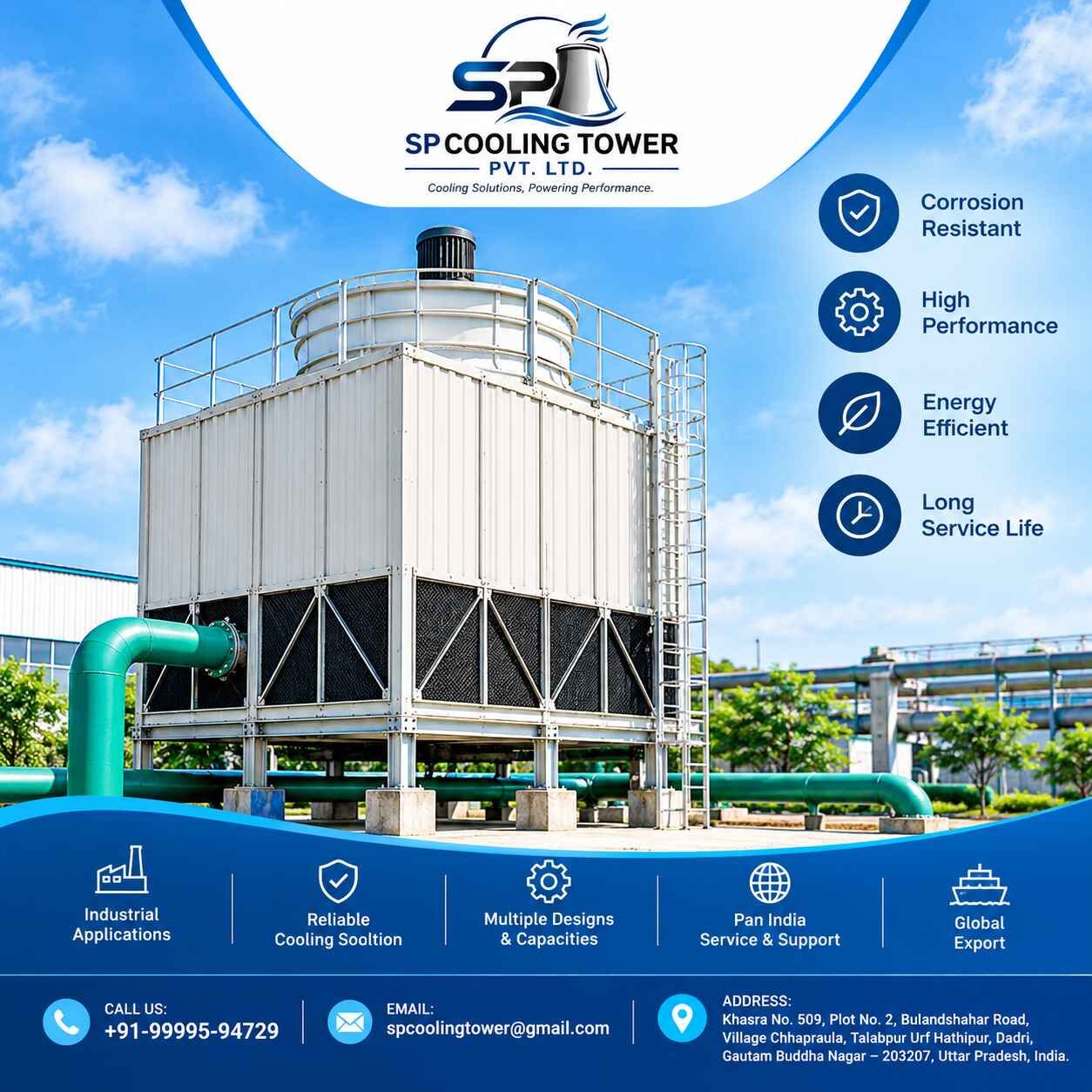New Delhi, Machinery, FRP Cooling Tower For Efficient Industrial Cooling Solutions