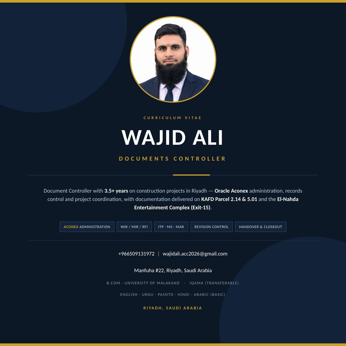 Riyadh, Job Seekers, Document Controller