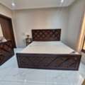 SAR 600,  Super King Wooden Bed With Mattress For Sale