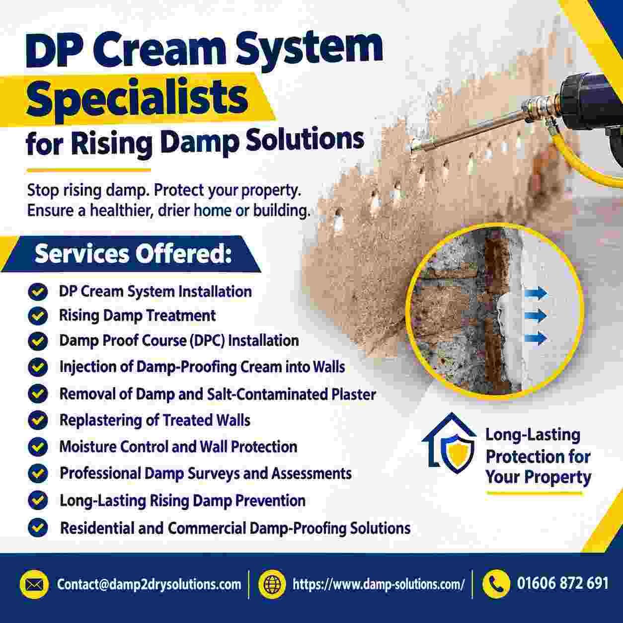London, Household, Professional DP Cream System For Rising Damp Treatment