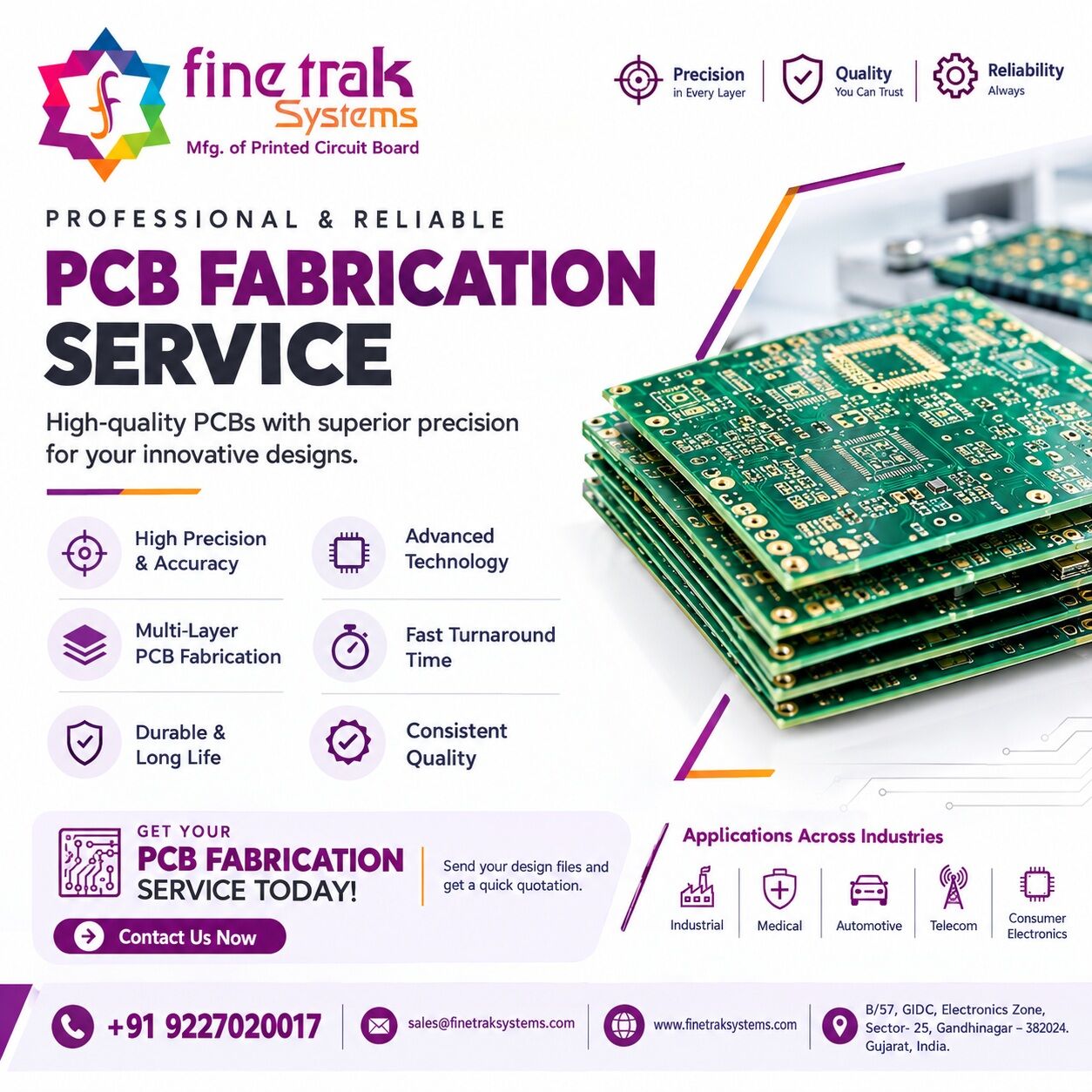 Ahmedabad, Computers, INR 199,  PCB Fabrication Manufacturer In Gandhinagar - Get Custom PCB Solutions