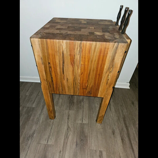New York, Furniture, USD 2200,  Vintage Solid Maple Butcher Block | Wooden Butcher Block &ndash; Empty Barrel
