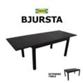 SAR 950,  950SAR/IKEA Bjursta Extendable Dining Table In Dark Brown With 4 Chairs