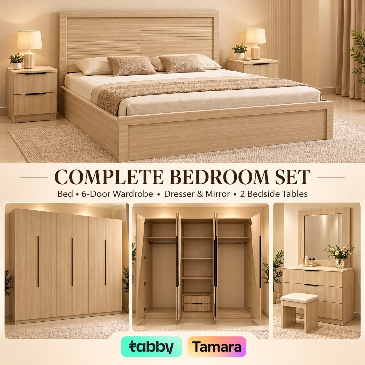 Jeddah, Furniture, SAR 1,  Complete Wooden Bedroom Furniture Sets Available In Reasonable Prices With Best Quality