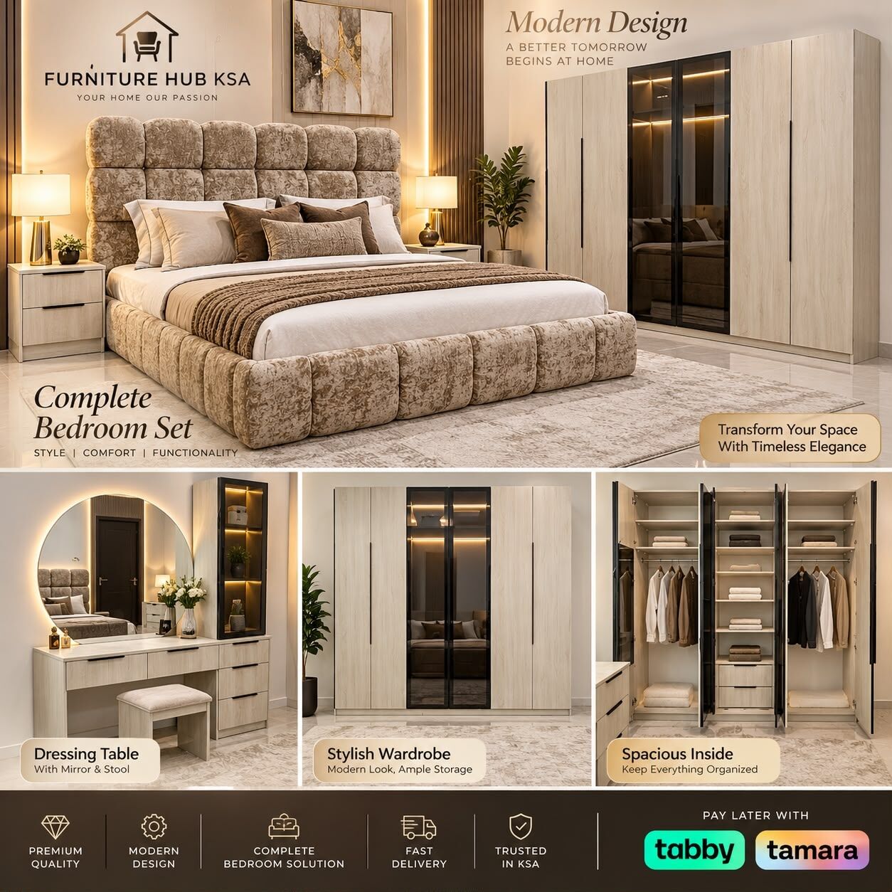Jeddah, Furniture, SAR 1,  Complete Wooden Bedroom Furniture Sets Available In Reasonable Prices With Best Quality
