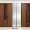 SAR 1500,  Brown Wood-look Wardrobe With Mirrors