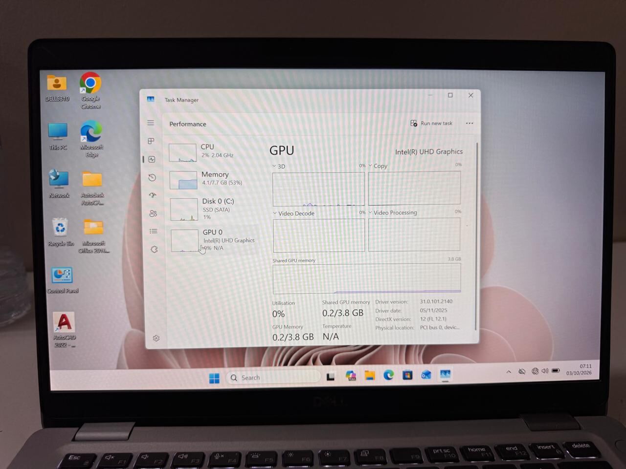 Riyadh, Computers, SAR 1200,  Laptop Dell Latitude 5310 Intel I7 10th Gen,8GB RAM 256GB SSD,4GB Intel UHD Graphics