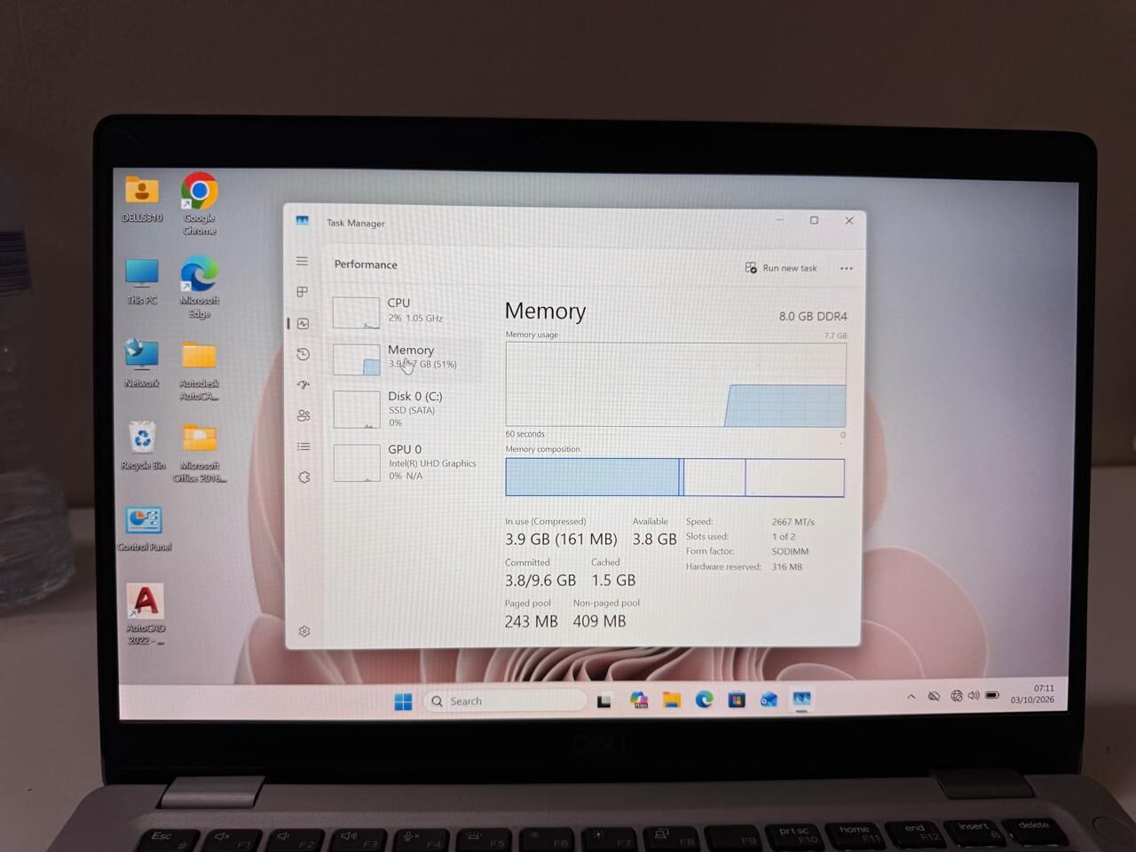 Riyadh, Computers, SAR 1200,  Laptop Dell Latitude 5310 Intel I7 10th Gen,8GB RAM 256GB SSD,4GB Intel UHD Graphics