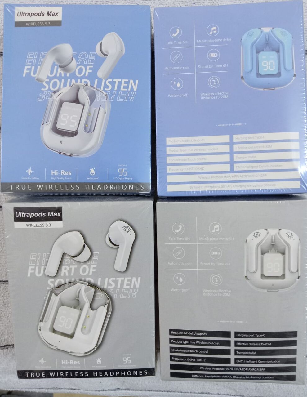 Riyadh, Electronics, SAR 10,  Ultrapods Max Wireless 5.3, Wireless Earbuds With Protective Cover