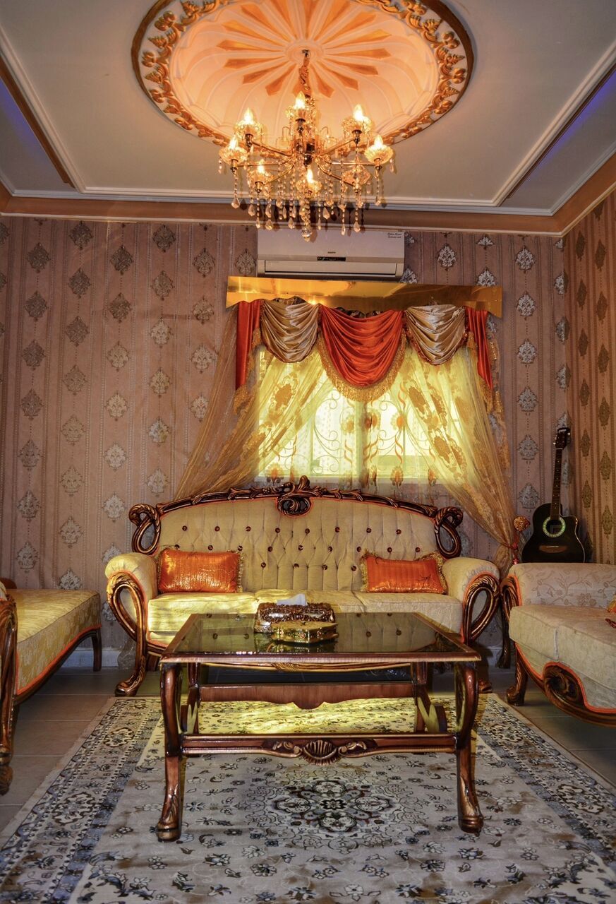 Jeddah, Furniture, SAR 1,  Luxury Sofa Set With Matching Glass Center Table