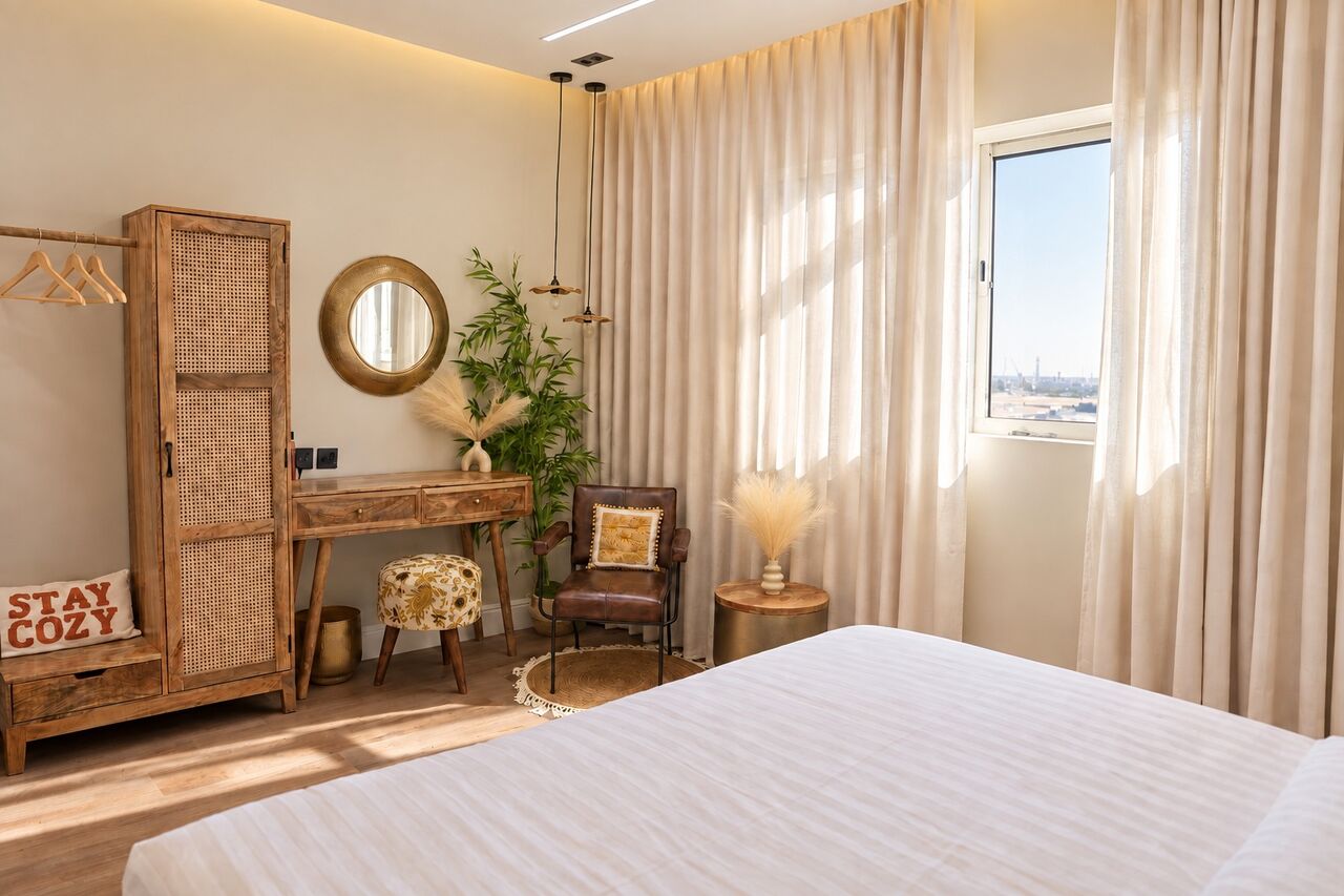 Al Malqa, Apartments, Flats, Houses & Villas, SAR 7490/month,  Furnished,  1 BR,  40 Sq. Meter,  Cozy Boho Suite In Al Malqa