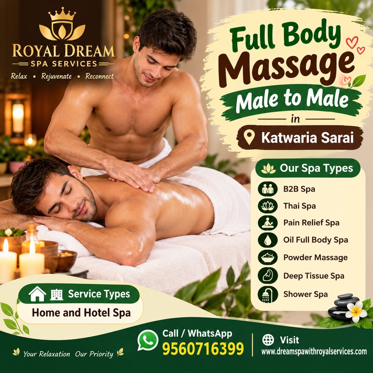 New Delhi, Health, Best Male To Male Home Spa In Katwaria Sarai Delhi