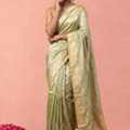 Pista Green Banarasi Saree Designs | Mavuris
