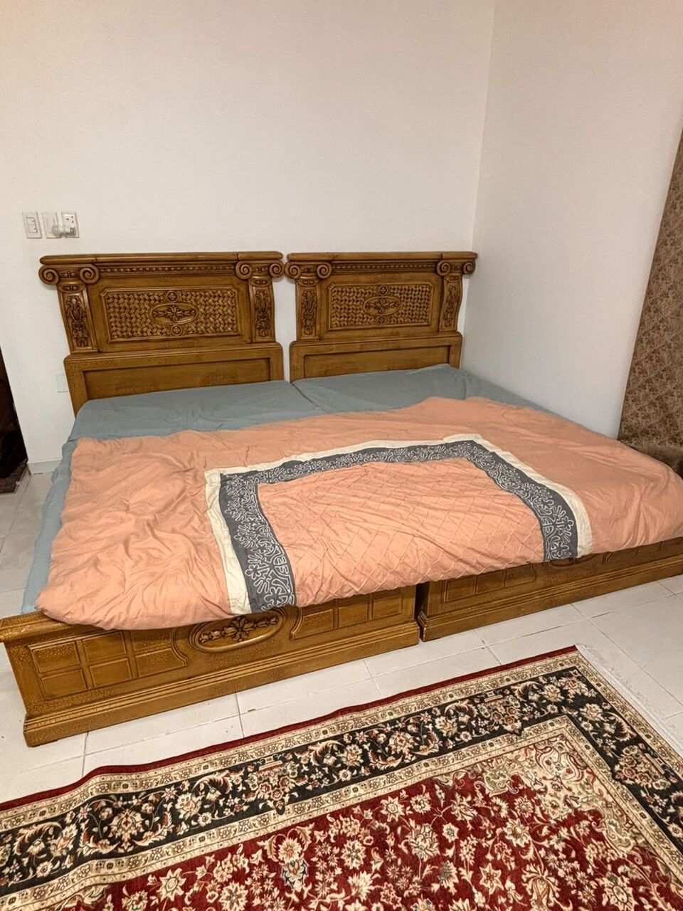 Dammam, Furniture, SAR 650,  Single Beds With Side Table And Sofa Set Mint Condition