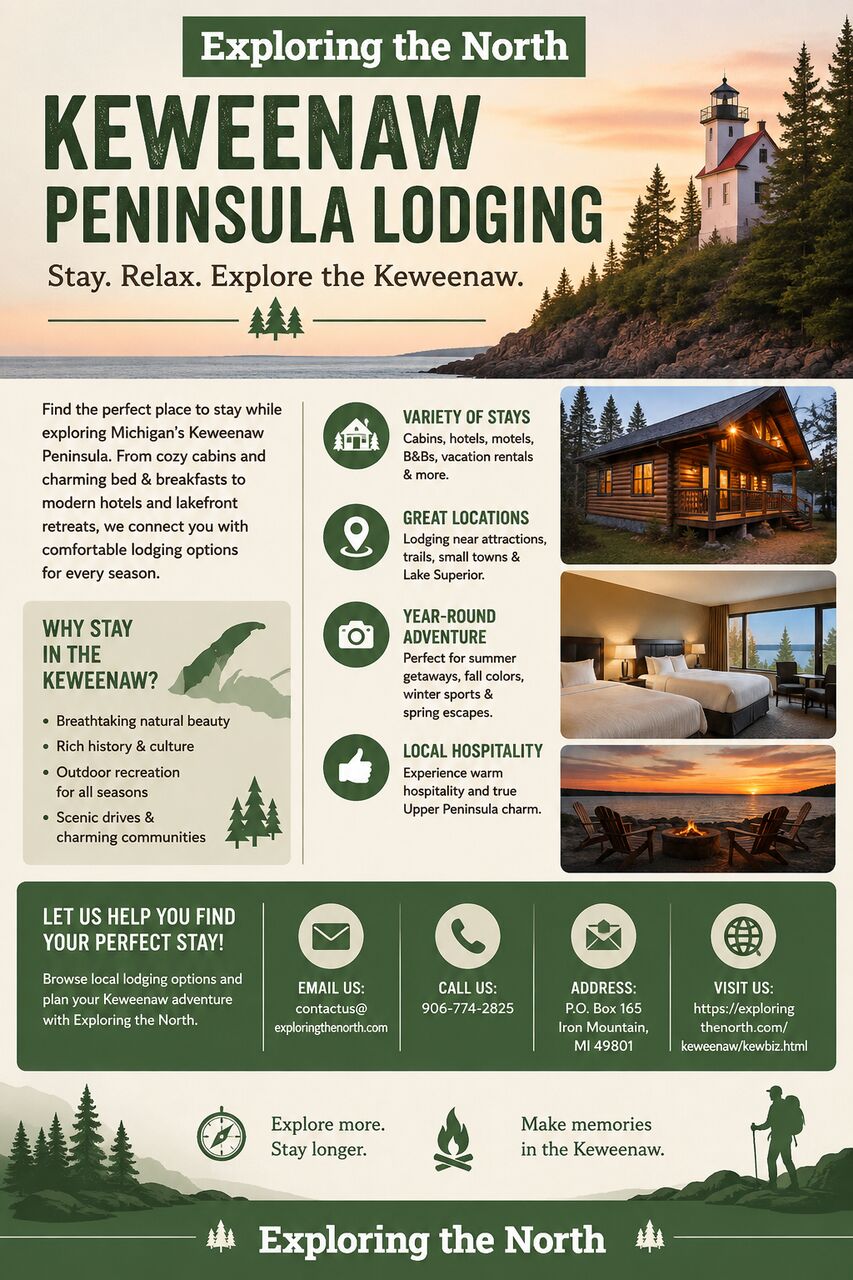 New York, Travel, Keweenaw Peninsula Lodging For A Perfect Getaway