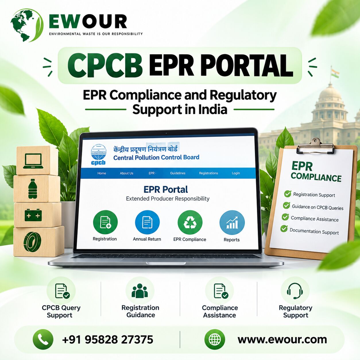 Noida, Recycling, CPCB EPR Portal - EPR Compliance And Regulatory Support In India