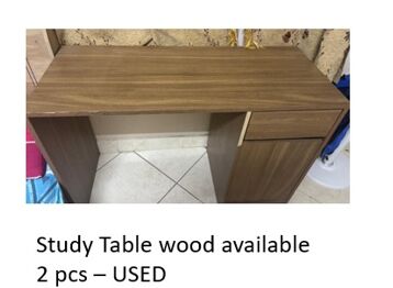 Al Malaz, Furniture, SAR 100,  Wooden Study / Office Desk With Drawer And Cabinet (2 Pcs Available) &ndash; Used