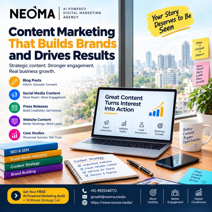 Ahmedabad, Marketing, Content Marketing Agency In Ahmedabad Helping Businesses Build Trust And Drive Growth
