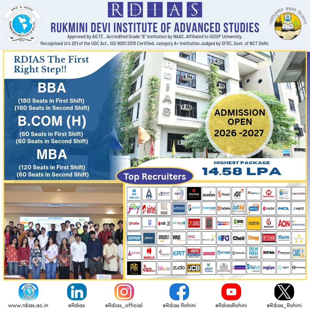 New Delhi, Education, Best B.Com (Hons) Colleges In Delhi NCR - Explore IP University Commerce Education - RDIAS
