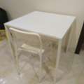 SAR 175,  IKEA Table & Chair (White)