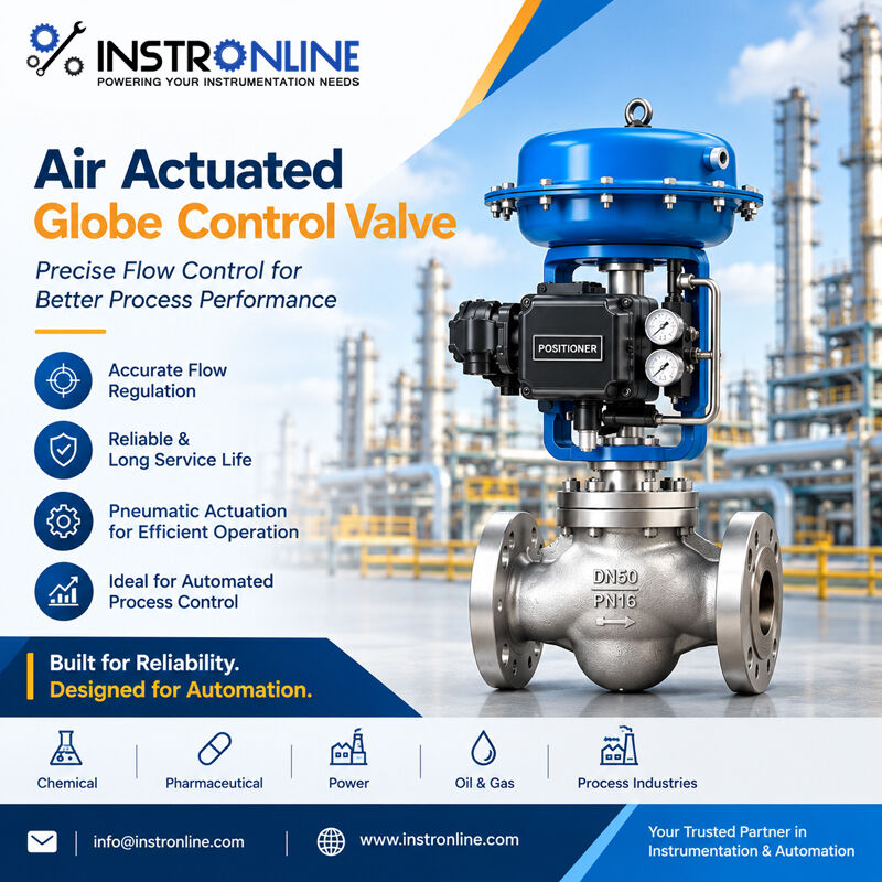 Mumbai, Industrial Machinery, Air Actuated Globe Control Valve | Instronline