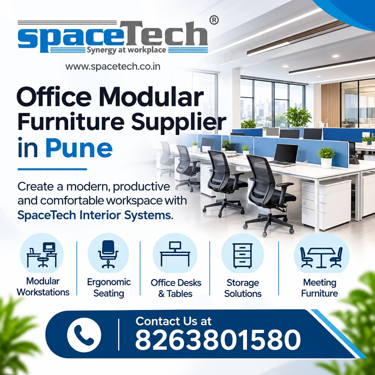 Mumbai, Construction, Office Modular Furniture Supplier | Contact Us @ 82638 01580