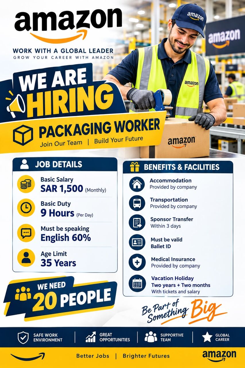 Riyadh, Jobs, Amazon Work Need