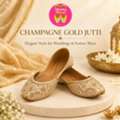 INR 1650,  Shop Champagne Gold Jutti For Weddings & Festive Wear
